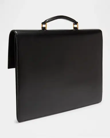 Saint Laurent Men's Smooth Leather Briefcase | Thumbnail 3