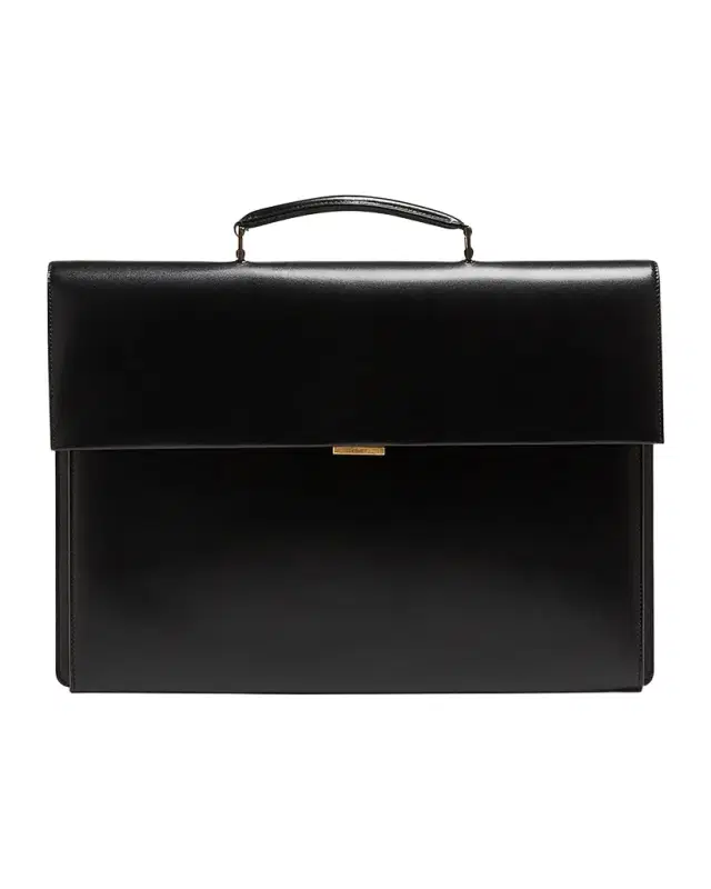 Saint Laurent Men 's Smooth Leather Briefcase