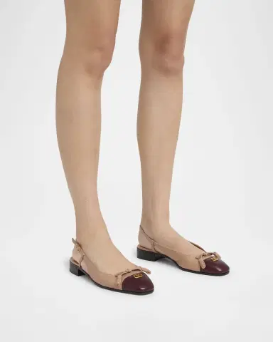 Valentino Garavani Slingback Ballerina Pumps | Thumbnail 2
