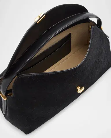 Toteme T Lock Horsehair Top-Handle Bag | Thumbnail 4 Toteme T Lock Horsehair Top-Handle Bag | Thumbnail 4