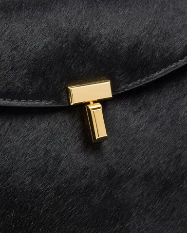 Toteme T Lock Horsehair Top-Handle Bag | Thumbnail 6 Toteme T Lock Horsehair Top-Handle Bag | Thumbnail 6