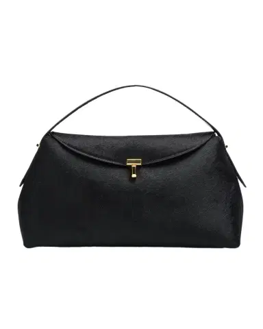 Toteme T Lock Horsehair Top-Handle Bag | Thumbnail 1 Toteme T Lock Horsehair Top-Handle Bag | Thumbnail 1