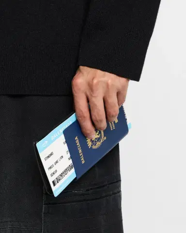 Balenciaga Men's Passport Long Wallet with One Ticket in Passport | Thumbnail 2 Balenciaga Men's Passport Long Wallet with One Ticket in Passport | Thumbnail 2