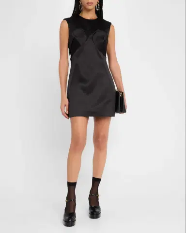 Marc Jacobs Seamed Up Satin Sleeveless Mini Dress | Thumbnail 2