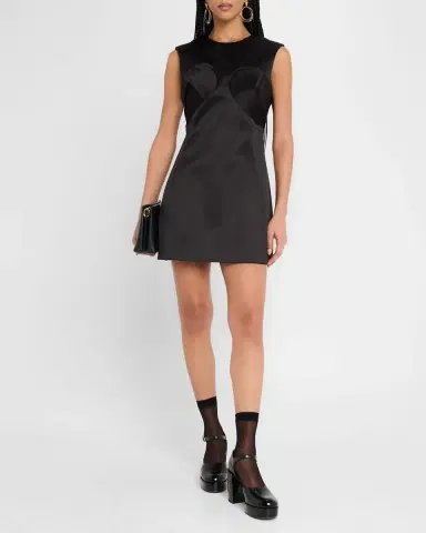 Marc Jacobs Seamed Up Satin Sleeveless Mini Dress | Thumbnail 4
