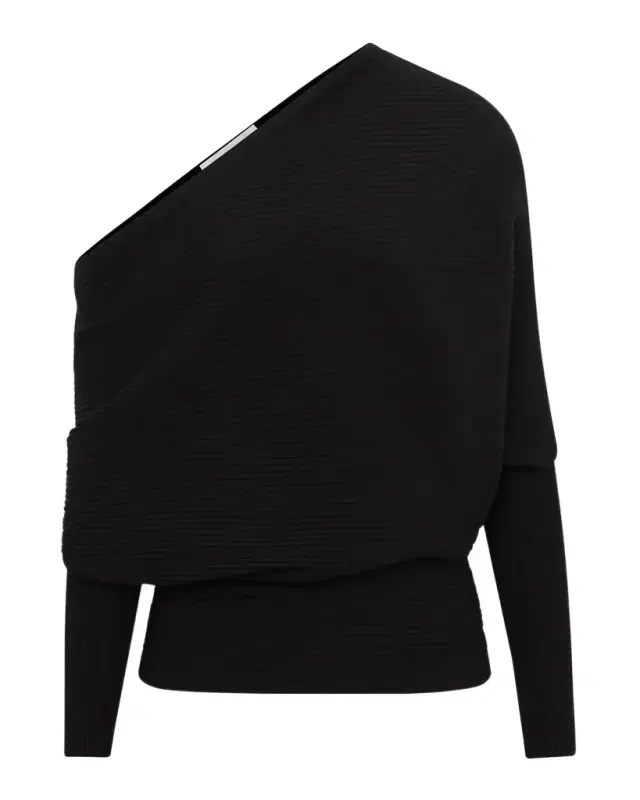 Lorna Ribbed One-Shoulder Top