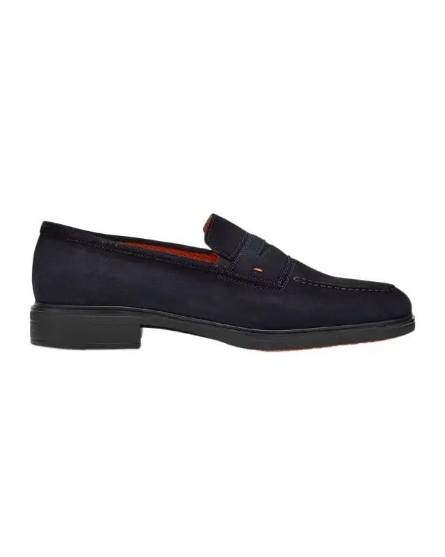 Santoni Men 's Easy Suede Penny Loafers