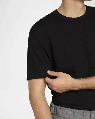 Giorgio Armani Men's Raised Chevron T-Shirt | Thumbnail 5 Giorgio Armani Men's Raised Chevron T-Shirt | Thumbnail 5