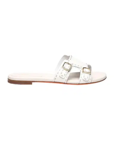 Santoni Didi Double-Monk Flat Slide Sandals | Thumbnail 1