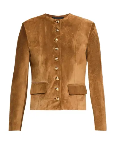 Nili Lotan Nanon Short Suede Jacket | Thumbnail 1