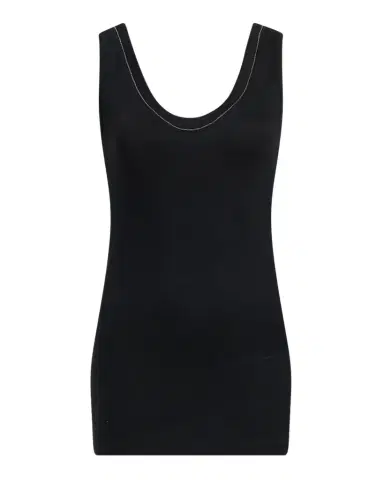 Brunello Cucinelli Monili Scoop-Neck Flat Cotton Rib Tank Top | Thumbnail 1