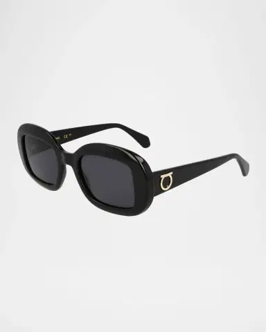 Ferragamo Gancino Oval Acetate Sunglasses | Thumbnail 3 Ferragamo Gancino Oval Acetate Sunglasses | Thumbnail 3