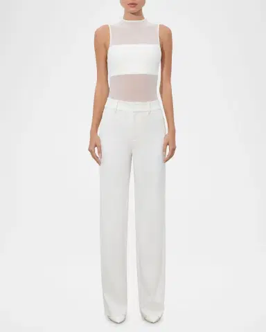 ALICE + OLIVIA Alexander Twill Sateen Trousers | Thumbnail 2