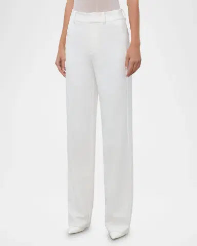 ALICE + OLIVIA Alexander Twill Sateen Trousers | Thumbnail 4