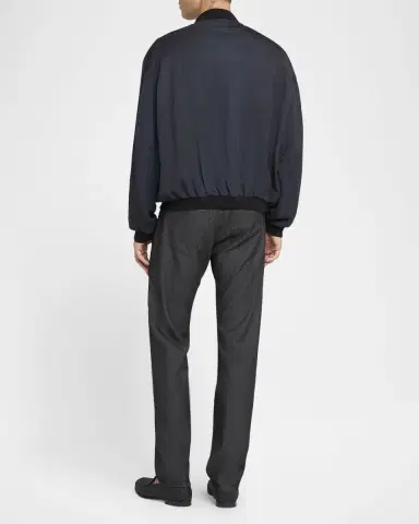 Giorgio Armani Men's Chevron Utility Bomber Jacket | Thumbnail 3