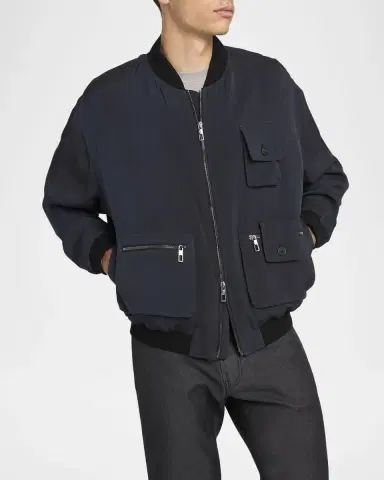 Giorgio Armani Men's Chevron Utility Bomber Jacket | Thumbnail 5