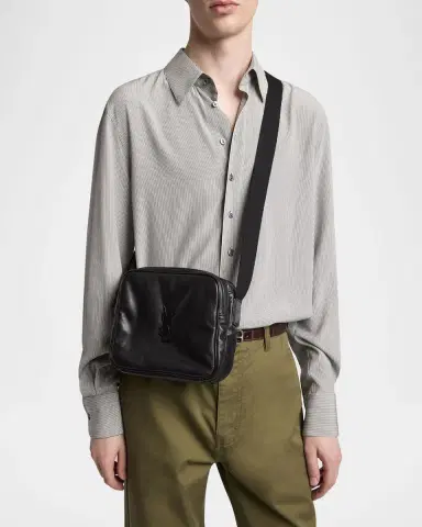 Saint Laurent Men's Niki YSL Cube Camera Bag in Leather | Thumbnail 2