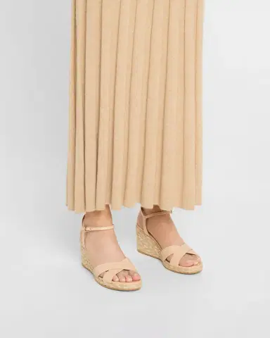 Stuart Weitzman Dayna Leather Crisscross Espadrille Sandals | Thumbnail 2