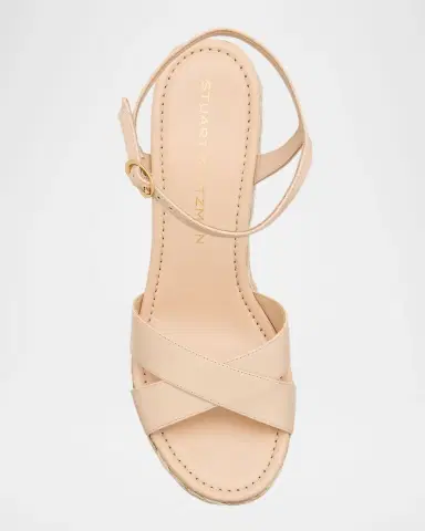 Stuart Weitzman Dayna Leather Crisscross Espadrille Sandals | Thumbnail 6