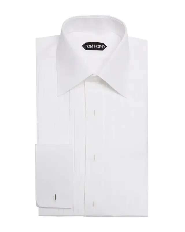 TOM FORD Men 's Cotton Plisse Dress Shirt