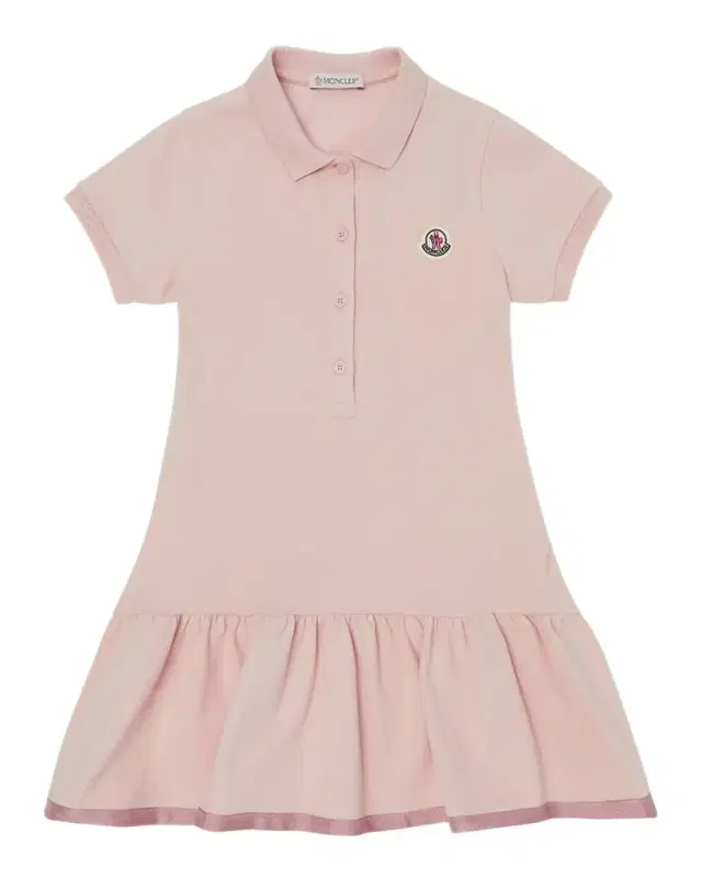Girl 's Drop-Waist Short-Sleeve Polo Dress
