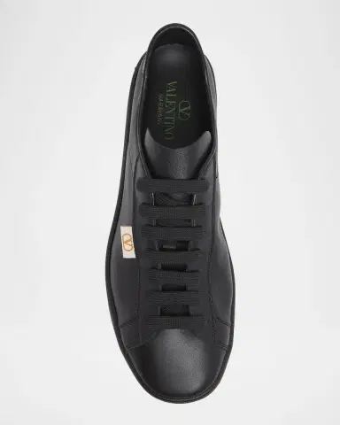 Valentino Garavani Men's Royco V Logo Calfskin Low-Top Sneakers | Thumbnail 6