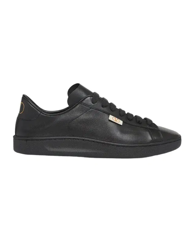 Valentino Garavani Men 's Royco V Logo Calfskin Low-Top Sneakers