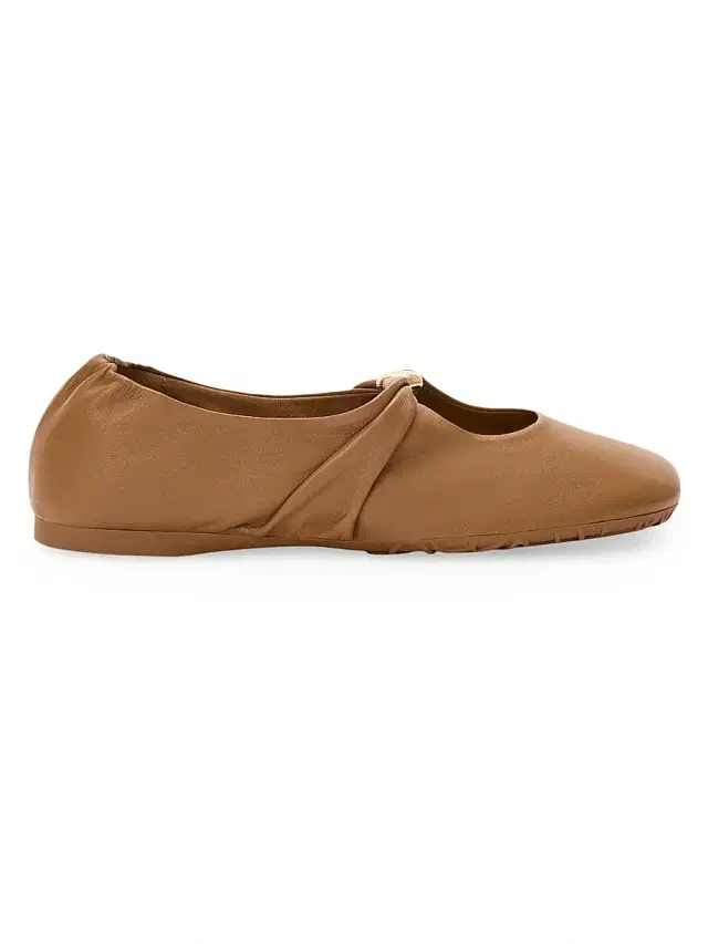 LOEWE Women's Pebble Soft Ballerina Flats - Oak