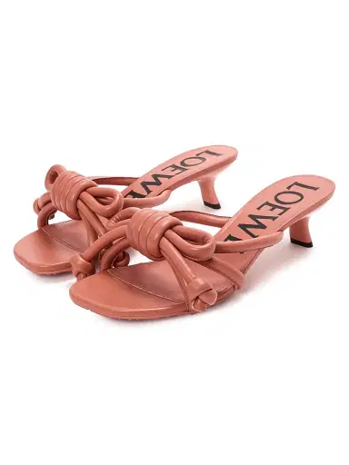Loewe Women's Flamenco 45MM Knotted Leather Sandals - Blush | Thumbnail 2