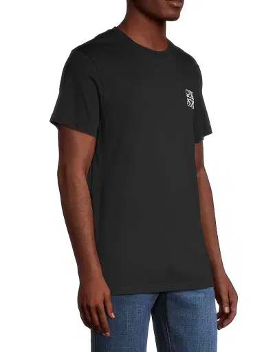 Loewe Men's Embroidered Anagram T-Shirt - Black - Size XL | Thumbnail 4 Loewe Men's Embroidered Anagram T-Shirt - Black - Size XL | Thumbnail 4