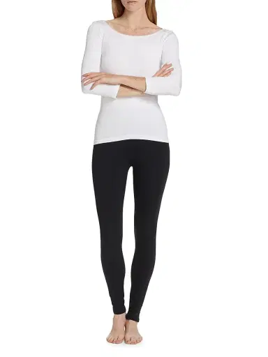 Wolford Women's Cordoba Boatneck Pullover Top - White - Size Large | Thumbnail 2