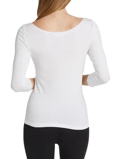Wolford Women's Cordoba Boatneck Pullover Top - White - Size Large | Thumbnail 4