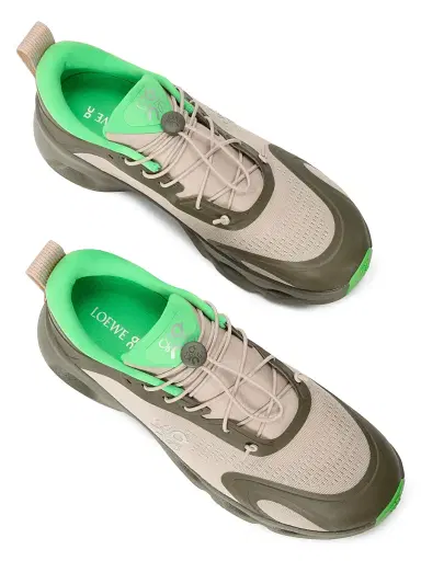 Loewe x On Men's Cloudsolo Sneakers - Khaki Green Sand | Thumbnail 3 Loewe x On Men's Cloudsolo Sneakers - Khaki Green Sand | Thumbnail 3