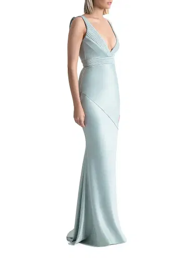 ZHIVAGO Women's Signature Beloved Sleeveless Satin Gown - Sage | Thumbnail 6