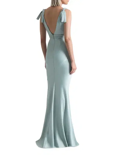 ZHIVAGO Women's Signature Beloved Sleeveless Satin Gown - Sage | Thumbnail 7