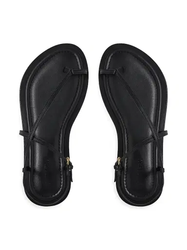 A Emery Women's Reef Leather Sandals - Black - Size 11 | Thumbnail 3