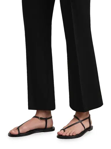 A Emery Women's Reef Leather Sandals - Black - Size 11 | Thumbnail 4