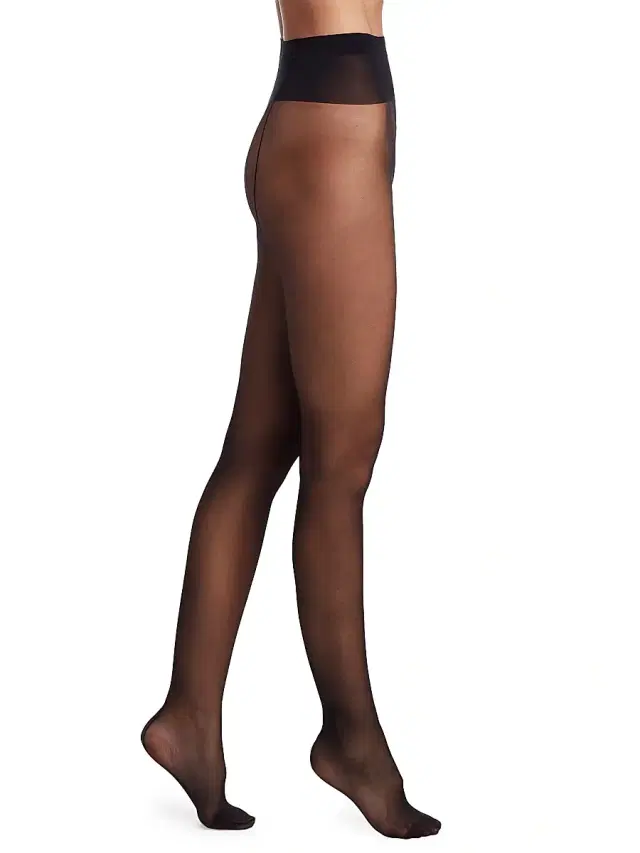 Wolford Women's Individual 10 Back Seam Tights - Black