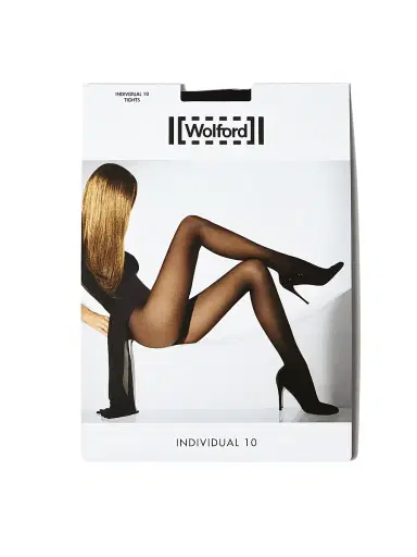 Wolford Women's Individual 10 Denier Hose - Black - Size XL | Thumbnail 2 Wolford Women's Individual 10 Denier Hose - Black - Size XL | Thumbnail 2