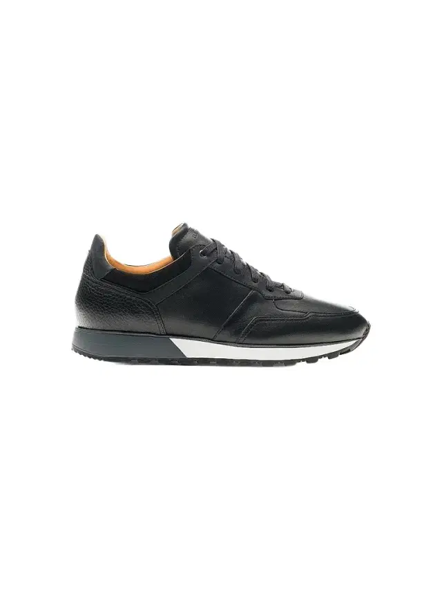 Men's Arco Leather Low-Top Sneakers - Black