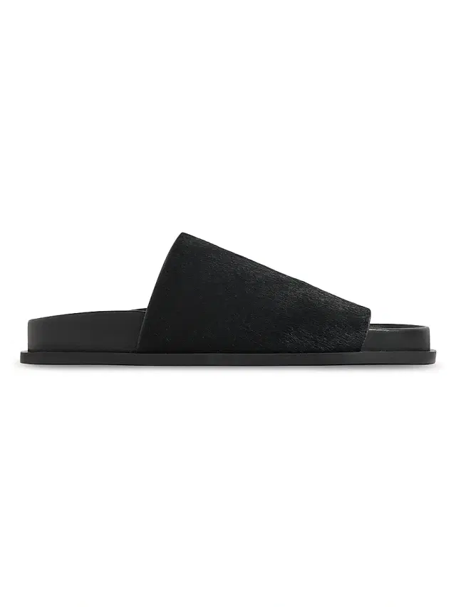 A.Emery Women's Luca Suede Slides - Black  Sandals