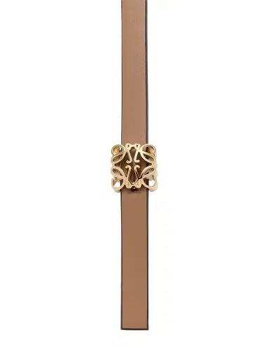 Loewe Women's Anagram Reversible Leather Belt - Mocha Slate - Size Medium | Thumbnail 2