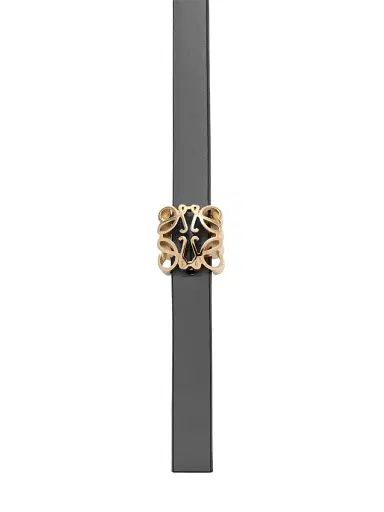 Loewe Women's Anagram Reversible Leather Belt - Mocha Slate - Size Medium | Thumbnail 4