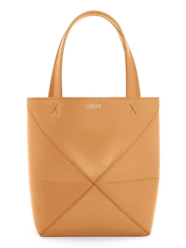 LOEWE Women's Mini Puzzle Fold Leather Tote Bag - Warm Desert