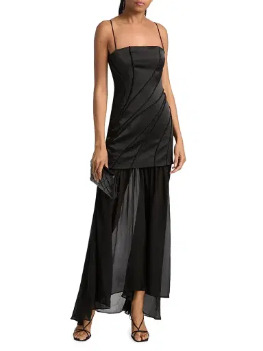 Significant Other Women's Gaia Beaded Maxi Dress - Black - Size 12 | Thumbnail 2