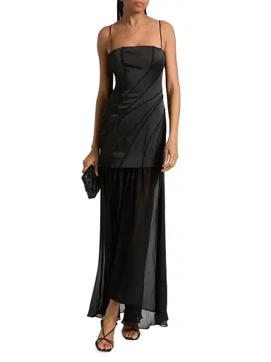 Significant Other Women's Gaia Beaded Maxi Dress - Black - Size 12 | Thumbnail 3