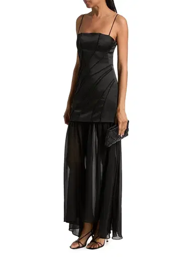 Significant Other Women's Gaia Beaded Maxi Dress - Black - Size 12 | Thumbnail 4