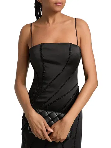 Significant Other Women's Gaia Beaded Maxi Dress - Black - Size 12 | Thumbnail 7