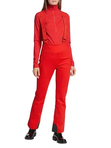Goldbergh Women's Spark Stretch Interlock Ski Pullover Top - Flame | Thumbnail 2