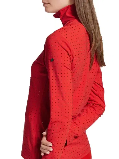 Goldbergh Women's Spark Stretch Interlock Ski Pullover Top - Flame | Thumbnail 6